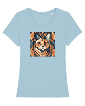 PISICA Arta Geometrica - Cubism Sky Blue