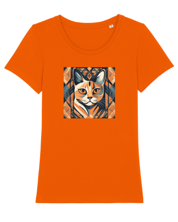 PISICA Arta Geometrica - Cubism Bright Orange