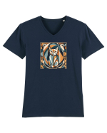 PISICA Arta Geometrica - Cubism 2 Tricou mânecă scurtă guler V Bărbat Presenter
