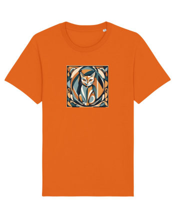 PISICA Arta Geometrica - Cubism 2 Bright Orange