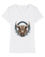 TAUR - SIMBOL PUTERE  arta ornamentala 1 Tricou mânecă scurtă guler V Damă Evoker