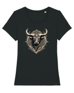 TAUR - SIMBOL PUTERE  arta ornamentala 2 Tricou mânecă scurtă guler larg fitted Damă Expresser