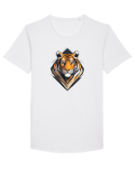 TIGRU - SIMBOL PUTERE   Tricou mânecă scurtă guler larg Bărbat Skater