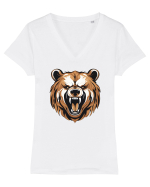 URS  BRUN 1 Tricou mânecă scurtă guler V Damă Evoker