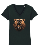 URS  BRUN 2 Tricou mânecă scurtă guler V Damă Evoker
