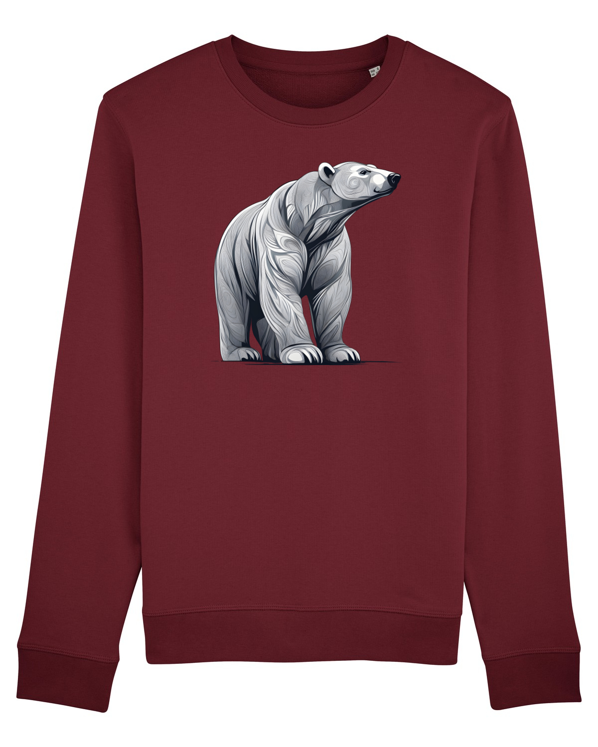 Bluză mânecă lungă Unisex Rise Burgundy