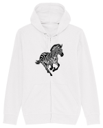 ZEBRA alergand  - monocrom - alb / negru Hanorac cu fermoar Unisex Connector