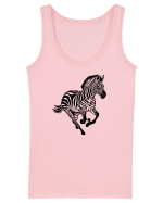 ZEBRA alergand  - monocrom - alb / negru Maiou Damă Dreamer