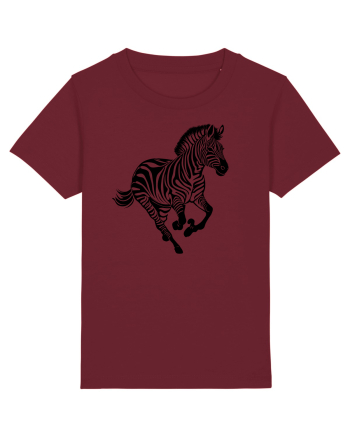 ZEBRA alergand  - monocrom - alb / negru Burgundy