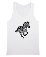 ZEBRA alergand  - monocrom - alb / negru Maiou Bărbat Runs