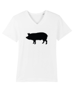 Porc Tricou mânecă scurtă guler V Bărbat Presenter