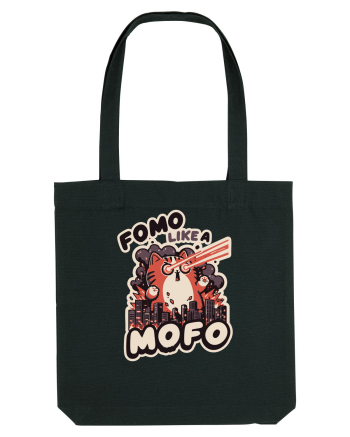 Fomo like a Mofo - Fluffy laser cat Black