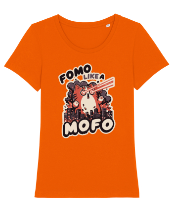 Fomo like a Mofo - Fluffy laser cat Bright Orange