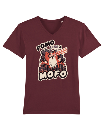 Fomo like a Mofo - Fluffy laser cat Burgundy