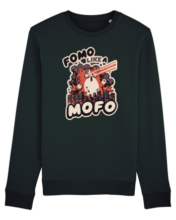 Fomo like a Mofo - Fluffy laser cat Black