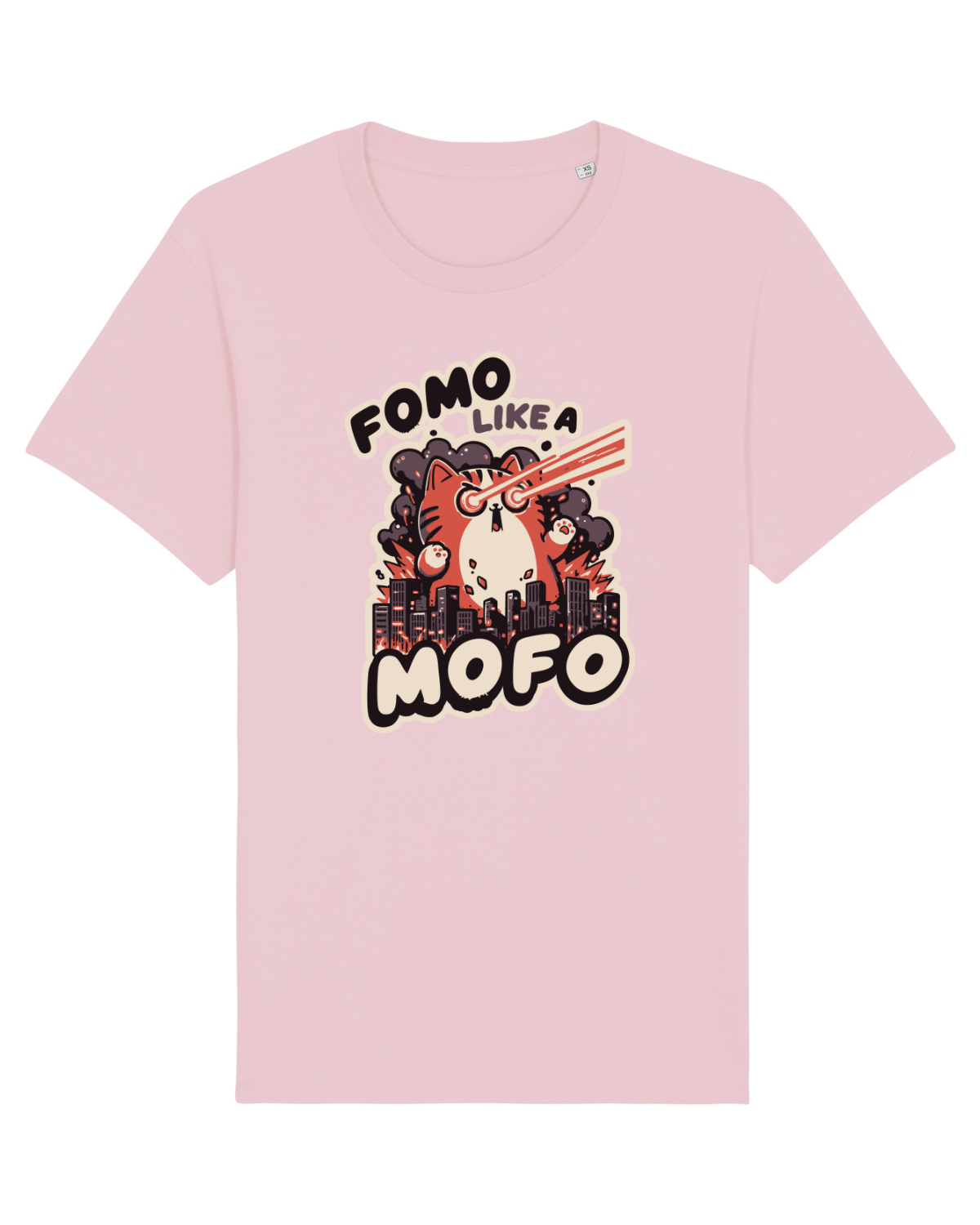 Tricou mânecă scurtă Unisex Rocker Cotton Pink
