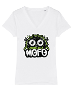 Fomo like a Mofo - Fluffy lgreen monster Tricou mânecă scurtă guler V Damă Evoker