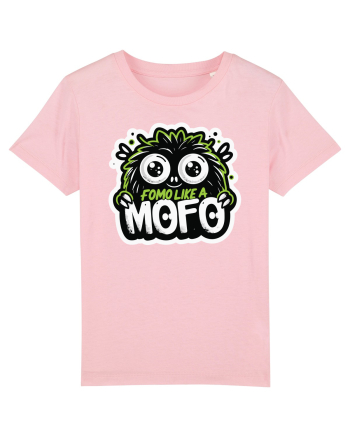 Fomo like a Mofo - Fluffy lgreen monster Cotton Pink
