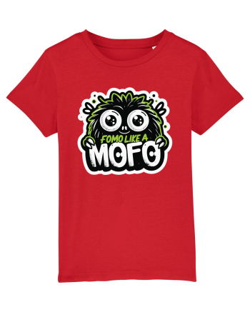Fomo like a Mofo - Fluffy lgreen monster Red
