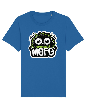 Fomo like a Mofo - Fluffy lgreen monster Royal Blue