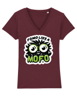 Fomo like a Mofo - Fluffy creature 2 Tricou mânecă scurtă guler V Damă Evoker