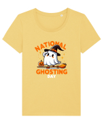 National Ghosting Day - ghost witch Tricou mânecă scurtă guler larg fitted Damă Expresser