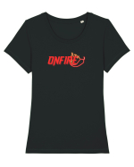 Onfire Tricou mânecă scurtă guler larg fitted Damă Expresser