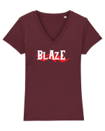 Blaze  Tricou mânecă scurtă guler V Damă Evoker