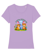 Happy Birthday  Tricou mânecă scurtă guler larg fitted Damă Expresser
