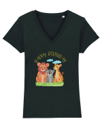 Happy Birthday  Tricou mânecă scurtă guler V Damă Evoker