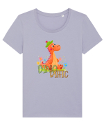 Dinorific  Tricou mânecă scurtă guler larg fitted Damă Expresser