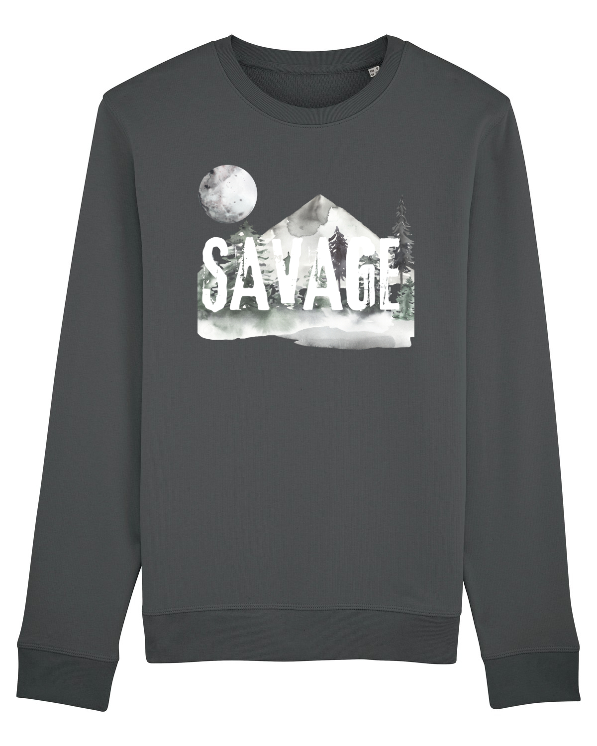 Bluză mânecă lungă Unisex Rise Anthracite