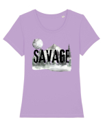 Savage Tricou mânecă scurtă guler larg fitted Damă Expresser