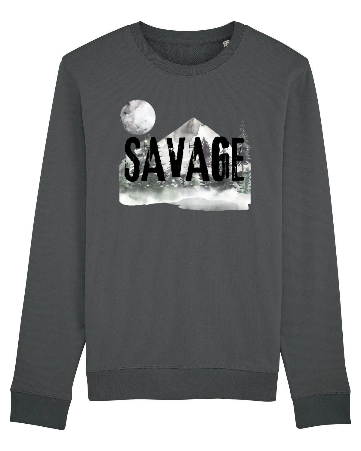 Bluză mânecă lungă Unisex Rise Anthracite