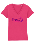 RiseUp Tricou mânecă scurtă guler V Damă Evoker