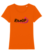 RiseUp Tricou mânecă scurtă guler larg fitted Damă Expresser