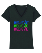Belive  Tricou mânecă scurtă guler V Damă Evoker