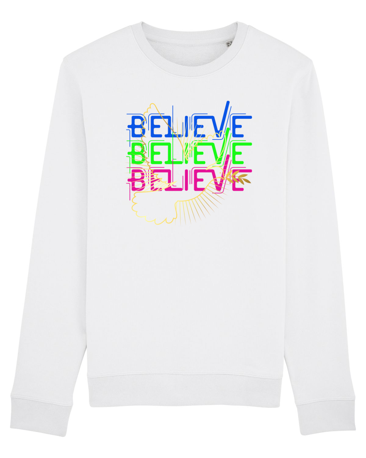 Bluză mânecă lungă Unisex Rise White