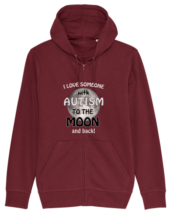 Autism Moon Burgundy