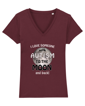 Autism Moon Burgundy