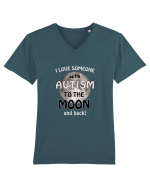 Autism Moon Tricou mânecă scurtă guler V Bărbat Presenter