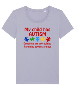 Autism Parent Tricou mânecă scurtă guler larg fitted Damă Expresser