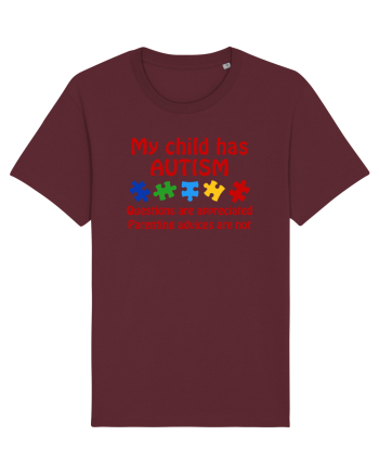 Autism Parent Burgundy