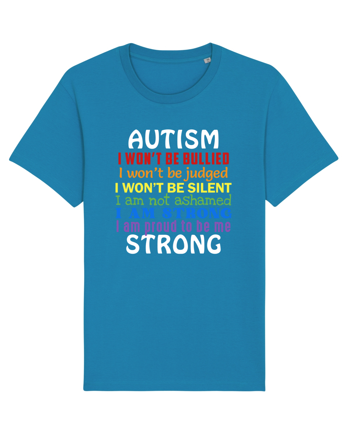Tricou mânecă scurtă Unisex Rocker Azur