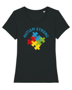 Autism Strong Tricou mânecă scurtă guler larg fitted Damă Expresser