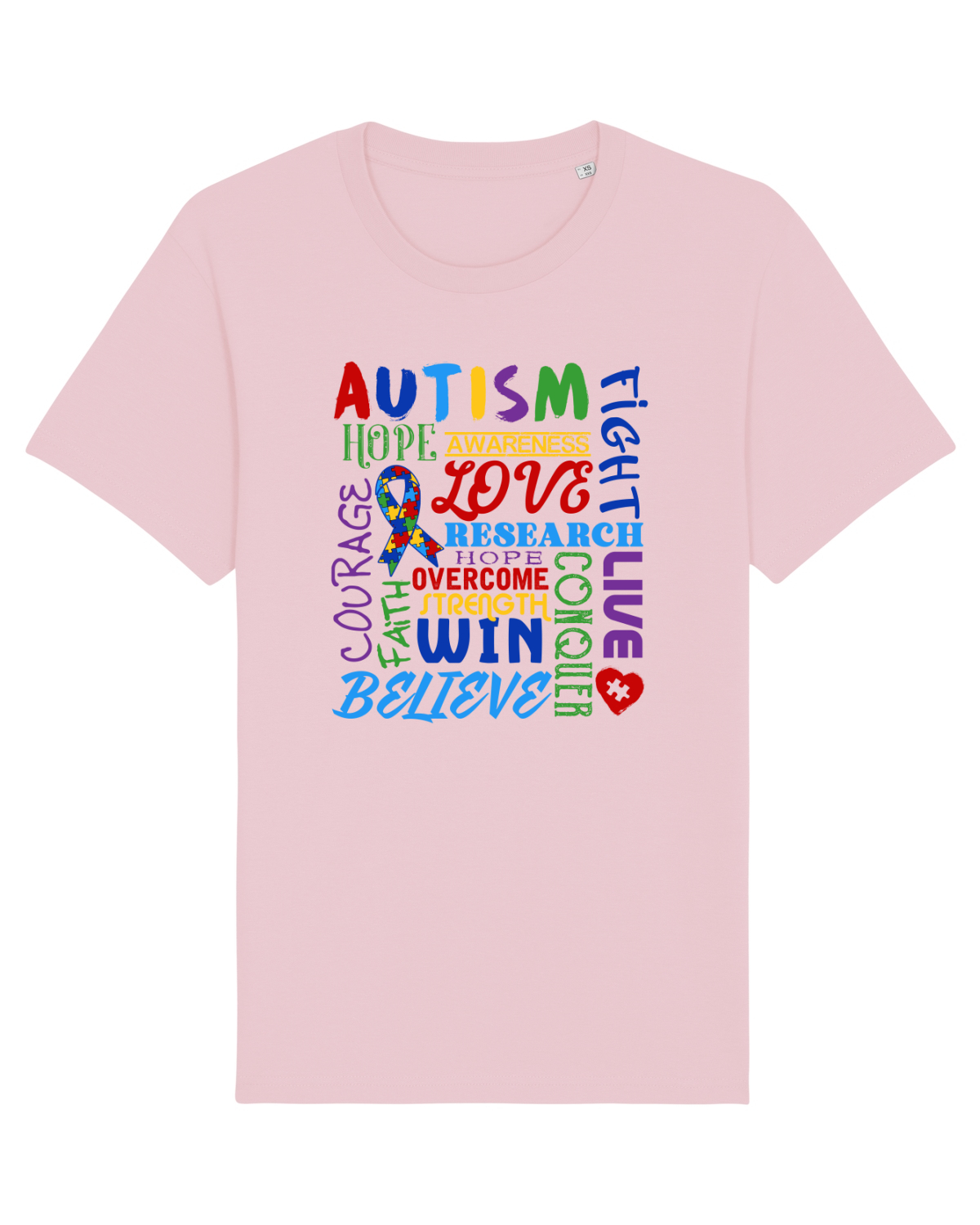 Tricou mânecă scurtă Unisex Rocker Cotton Pink