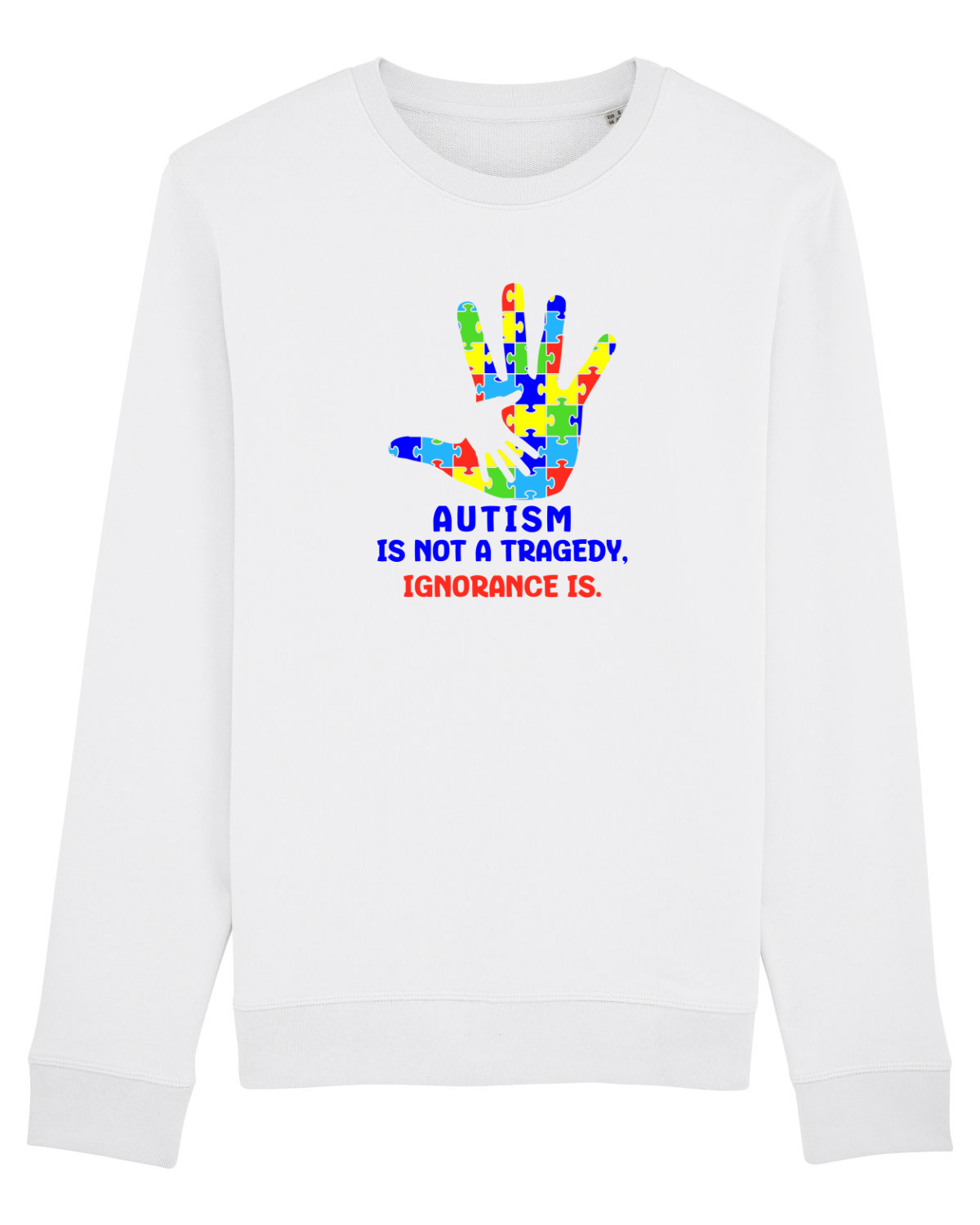 Bluză mânecă lungă Unisex Rise White