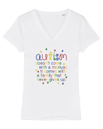 Autism  Tricou mânecă scurtă guler V Damă Evoker