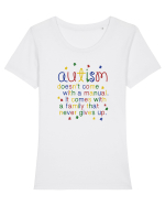 Autism  Tricou mânecă scurtă guler larg fitted Damă Expresser