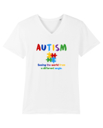 AUTISM   Tricou mânecă scurtă guler V Bărbat Presenter